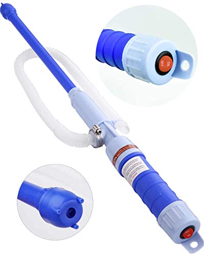 Battery Operated Fuel Transfer Pump, Portable Hand Siphon Pump, Water Diesel GAS & Other Non-corrosive Liquid Transfer Pump, Fits All Cans/Tanks, 10 Quarts per Minute