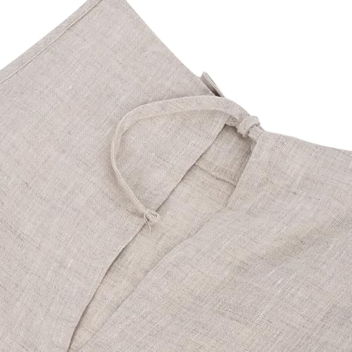 Amazhiyu Women's 100% Linen Sleevelesss Black Tie Maxi Dresses Summer Casual4