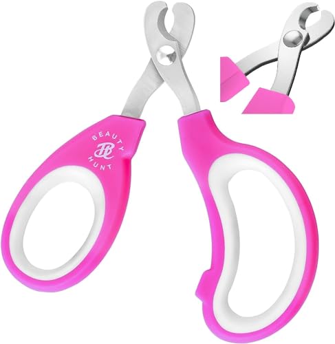 BeautyHunt Cat Nail Clippers Pet Claw Trimmers Scissors for Small Animals, Kittens, Puppy, Rabbits, Birds, Tiny Dogs, Gerbils and Hamsters | Stainless Steel