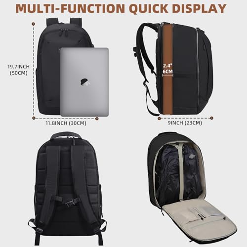 Vacuum Backpack Travel Seal Compression: Vacpack with Electric Air Pump - Carry on Expandable Pack System for Laptop Hiking Traveling Business Water Resistant Black2