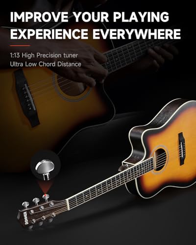 image for Donner 41-Inch Acoustic Electric Guitar Kit for Beginners, Full Size w
