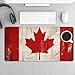Retro Canada Flag Desk Mat Non-Slip Laptop Writing Pad Large Keyboard Mousepad with Rubber Base 23.6