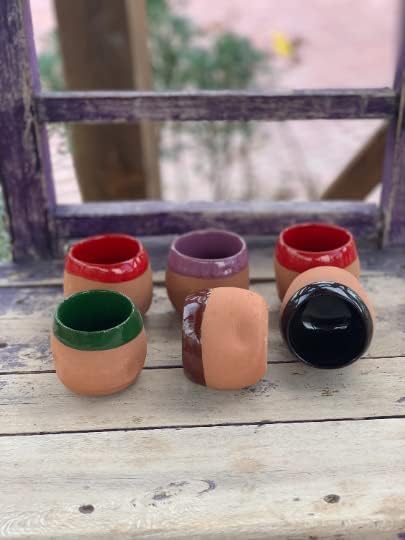 Drunk Glass, Ceramic Wine Glasses Set, Pottery Coffee and Tea Cups, Coffee Mug, Terracotta Tumblers, Kitchen&Bar Ware