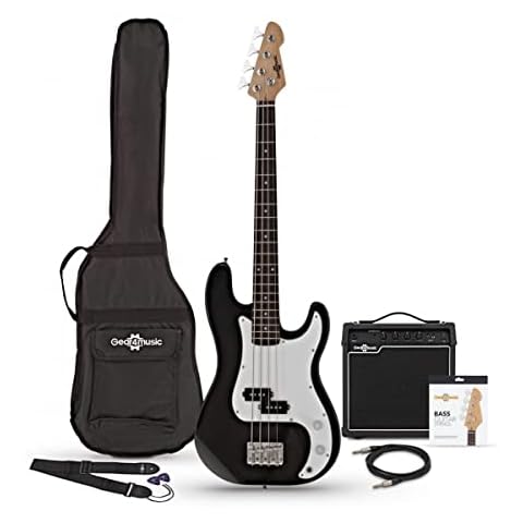 LA Short Scale Bass Guitar with Amp Cover