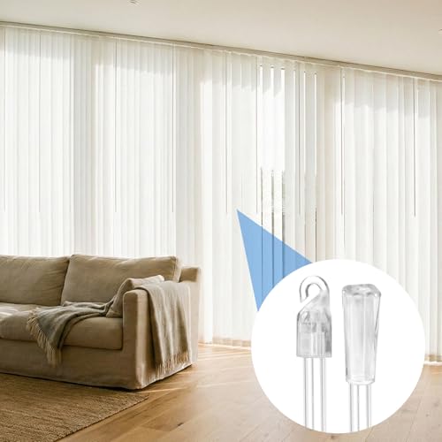 Barra de acrílico transparente para ventana y repuesto de varita ciega con gancho 7