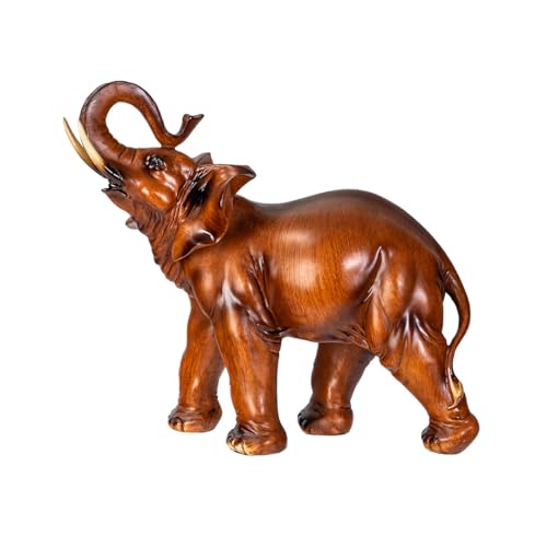 Pacific Giftware Feng Shui Wood Finish Lucky Elephant Figurine for