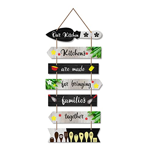 Image of Artvibes Kitchens Are Made For Printed MDF Wooden Wall Art For Cafe | Kitchen | Restaurants | Quotes Decor Item | Kitchen Quotes Wall Hanging | Wall Illustrations | Artwork | Gift Items (WH 7006N)