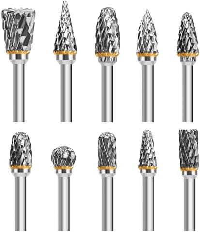 JEEKVISEN Tungsten Carbide Burr Set Die Grinder Bits 1/8
