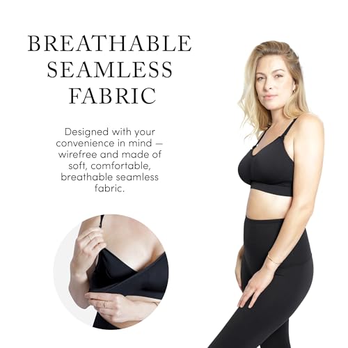 Image of Ingrid & Isabel Nursing & Pumping Bra, Hands-Free Comfort Bra | Award-winning seamless nursing & pumping bra with hands-free pumping, one-handed nursing, wire-free comfort.