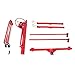 Elevon 11FT Drywall Lift Panel Hoist Jack Lifter, 150LBS Heavy Duty Sheetrock Lift, Rolling Caster Wheels, Lockable Construction Tools, Adjustable Telescopic Arm, Red