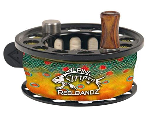 Alpine Innovations Stripee Reelbandz 3 Pack - Universal Fit Fly Fishing Reel Cover To Prevent Line Tangles (Large, Brook Trout) #TOP15
