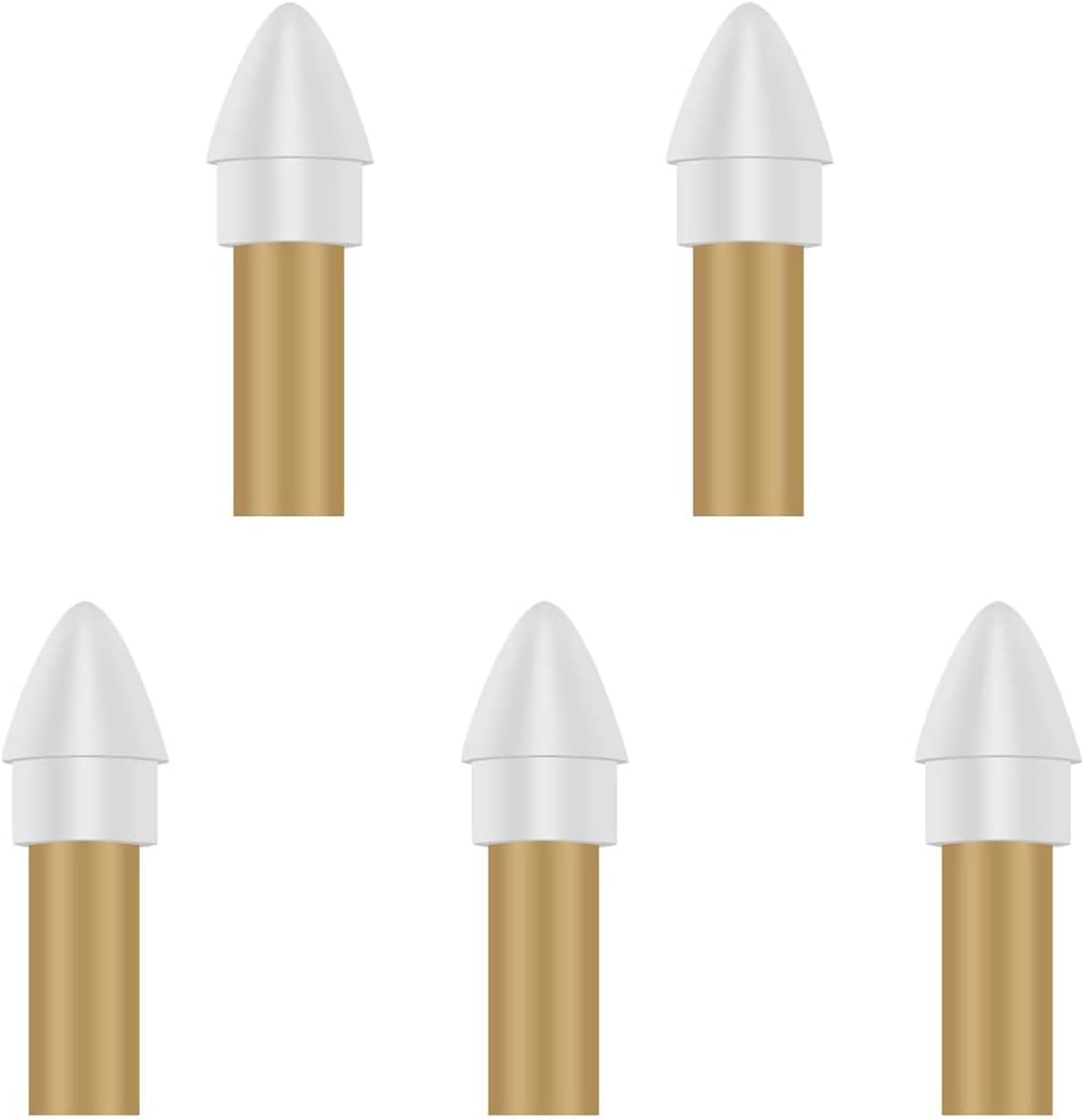 Replacement Stylus Pencil Tips for iPad Pen, Screw in/Out Type Pencil Nibs, 5 Pack, Black image 3