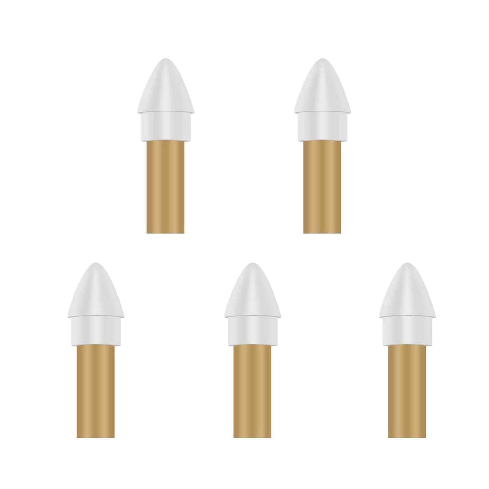 BBATA Replacement Stylus Pencil Tips for iPad Pen, Screw in/Out Type Pencil Nibs, 2 Pack, White