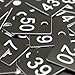 StayMax ABS Plastic Numbered Tags Rectangle Key Tags ID Tags Number Disc with Hole (1-100, Black)