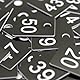 Nummerierte Etiketten, ABS-Kunststoff, rechteckig, für Schlüssel, ID-Tags, Nummernscheibe mit Loch (1–100, schwarz)