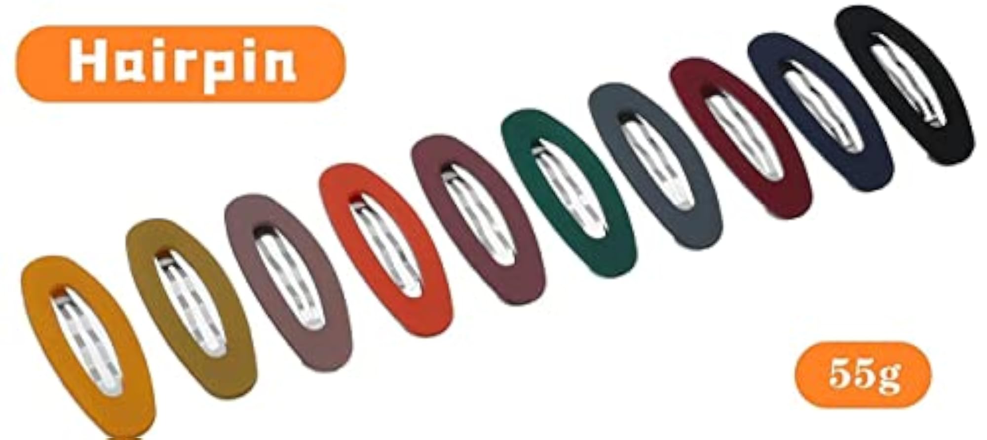 40 Pcs Simple Matte Finish Hair Clips Set