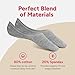Eedor Women's No Show Socks, Comfy and Breathable Non-Slip, Low Cut Invisible Liner Socks for Casual and Formal Wear, Durable, Soft, Stretchable Fabric - 3 Pairs, Large, Size 8-10 - Gray