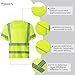 ProtectX Class 3 High Visibility Shirts for Men Reflective Safety Hi Vis T Shirt Short Sleeve Construction Work Shirt 2 Pack Green X-Large