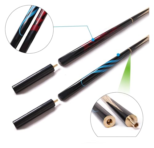 Taco de billar profesional de madera 57 pulgadas rojo miniatura 5