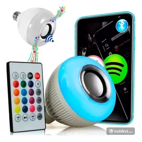 Lampada Musical 12w Bluetooth Com Controle