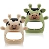 2 Pack Baby Teething Toys for 3-6 6-12 Months, Food Grade Silicone Infant Teether Mitten, Baby Essentials Teething Relief, Newborn Essentials Chew Toys for Sucking Needs