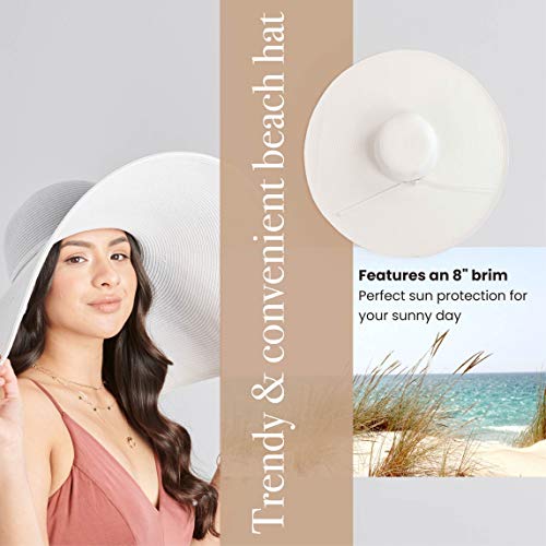 San Diego Hat Company Women's Ultrabraid X-Large Brim Hat, Adjustable Sun Hat With Upf 50+, White #TOP2