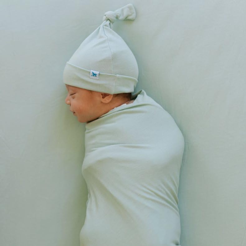 Little Unicorn Premium Stretch Knit Crib Sheet |Super Soft with Optimal Stretch (Frost Green)