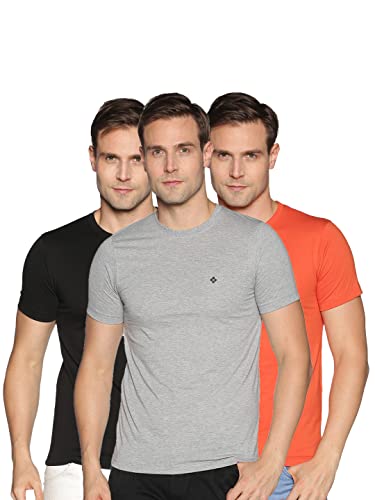 Image of Dollar Cotton Rich Fabric Solid Men's T-Shirt | Chest Logo Branding | Wide Array of Attractive Colours
