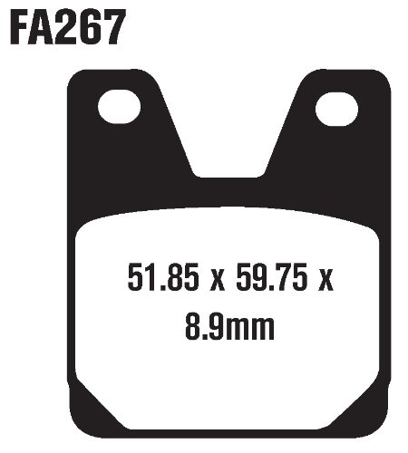 Patin de frein à disque EBC Fa267hh pour moto route et touring sport