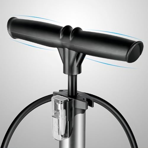 Bomba Ar Vertical Manual Compacta 30 cm com Bico Duplo Presta e Schrader para Bicicleta MTB e Speed,