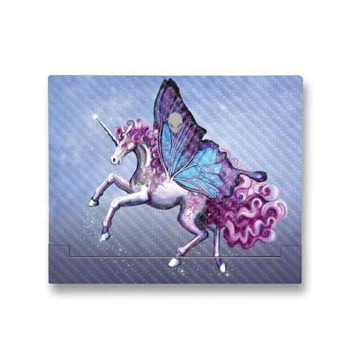 Image of MightySkins Carbon Fiber Skin Compatible With Alienware X14 R2 (2023) Full Wrap Kit - Lilac Unicorn | Protective, Durable Textured Carbon Fiber Finish | Easy To Apply & Change Styles | Made in the USA