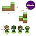 DecoSet® Mobs Beware Minecraft Cake Topper, 6-Piece Stackable Cake Decoration, Interlocking 3D Blocks With Characters, Food Safe Birthday Cake Decoration
