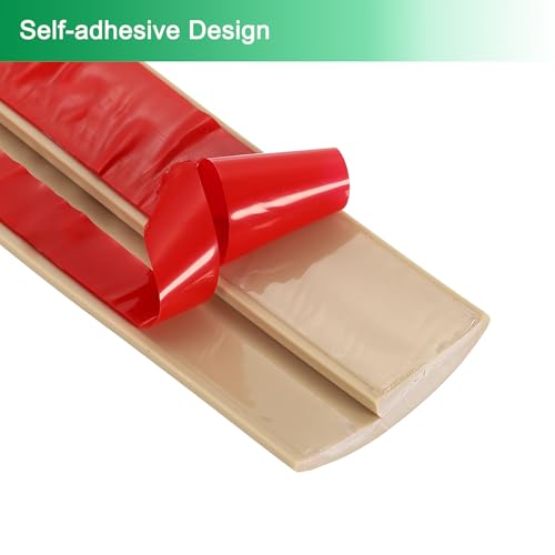 QUARKZMAN Bodenübergangsleiste 1 Meter Selbstklebende Teppichübergangsleiste PVC-Bodenleiste für eine Höhe von weniger als 3 mm, Holz