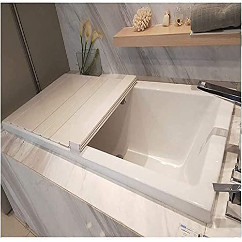 Couverture de baignoire pliable en PVC | Plateau isolant blanc