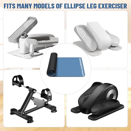Image of Under Desk Elliptical Mat - Non-Slip Exercise Equipment for Peloton Bike, Small Exercise Mat for Desk Workout Equipment