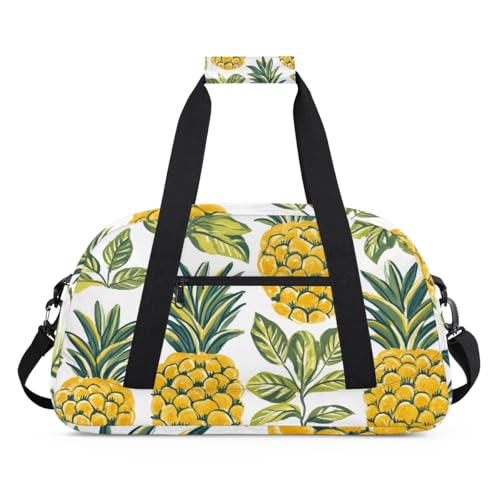 Fruits Pineapple Personalized Duffel Bag Weekend Overnight Travel Bag Sports Waterproof Gym Bag Lightweight Dance Bag2