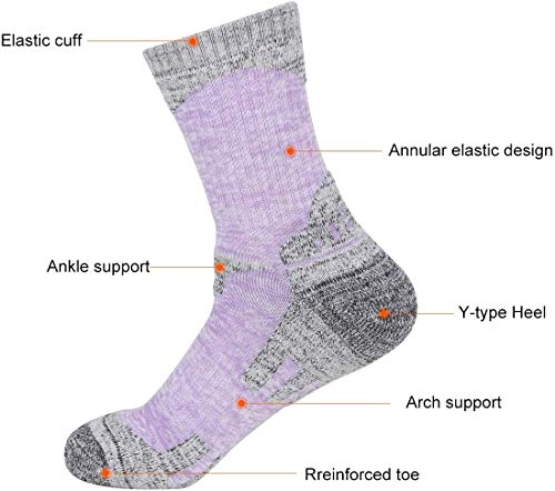 ouhos 3 Paar Warme Bunte Dicke Sports Socken Damen Herren 39-42 Sportsokken Wandersocken Trekkingsokken Arbeitssocken Atmungsaktives Polsterung Anti Schweiß Socken - Image 3