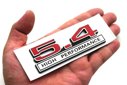 Image of 2pcs 5.4L Liter High Performance Badge V6 Engine Emblems Badge 3D Decals Stickers Cars Trucks (Chrome Red)