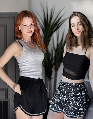 Image of Ekouaer Pajama Shorts for Women 2026 Soft Sleep Shorts Casual Lounge Shorts Comfy Pj Bottoms with Pockets