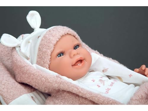 Arias -Bambola Elegance 40 Cm Colin Abito In Rosa E Bianco, E Con Cuscino A Gioco. Il Suo Peso è Così Reale Che Sembra Un Bambino Vero. Include Ciuccio E Cuscino. Giocattolo Bambini Tutte Le Età - 8