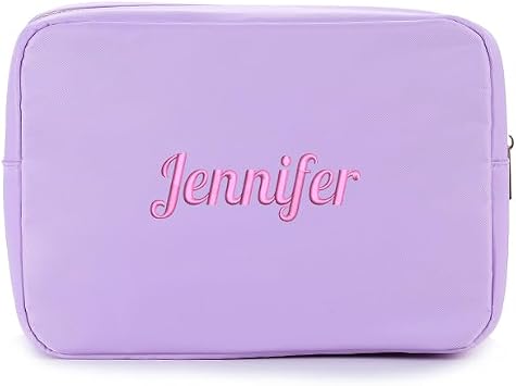 Personalized Nylon Makeup Bag, Large Capacity Makeup Bag for Women Cosmetic Pouch for Women Make up Pouch (XL)