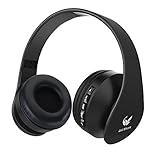 OldShark Foldable Bluetooth Over-ear Headphone for Kids, On-ear Wireless Headset for Adults Built-in Mic With 3.5mm Audio Cable Black