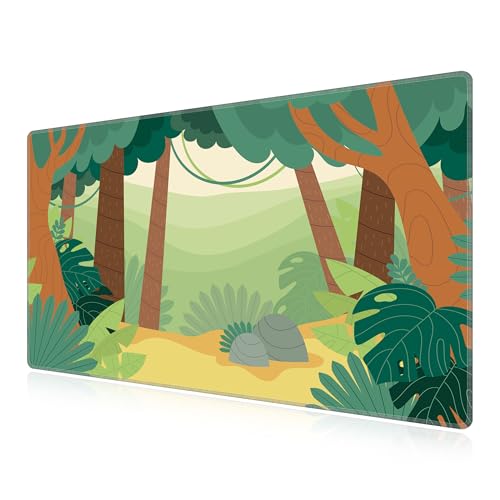 Tapis de souris gamer XXL LL-COEUR Verdure grand sous main de bureau étanche 1000x600mm