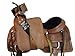 Western Saddle Trail Pleasure Horse Saddles Rodeo Cowboy Floral Tooled Leather Tack Set 15 16 17 18 (Waffle Tooled Black, 18 Inches)