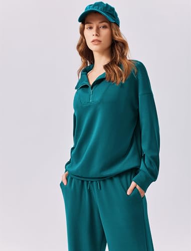 Image of PINSPARK 2 Piece Sets for Women 2026 Fall Outfits Sweatsuit Oversized Sweatshirt Wide Leg Sweatpants Matching Set Tracksuit
