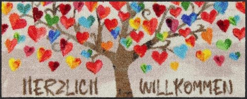 Salonloewe Parking à chaussures en forme de cœur - 030 x 075 cm - Paillasson pour l'extérieur - Pour l'intérieur et l'extérieur