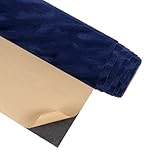 CRE8TIVE Papel pintado de terciopelo azul oscuro, 30 cm x 200 cm, flocado, autoadhesivo, vintage, azul, fieltro autoadhesivo con efecto decorativo suave para pared y muebles, dormitorio, cajones
