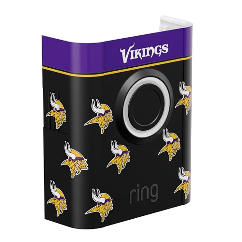 Image of All-New Limited Edition, Official NFL Faceplate for Ring Doorbells - Video Doorbell 3, Video Doorbell 3 Plus, Video Doorbell 4, Battery Doorbell Plus, and Battery Doorbell Pro | Minnesota Vikings