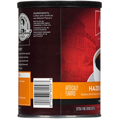 Melitta Hazelnut Crème Flavored Coffee, Medium Roast, Extra Fine Grind, 11 Ounce - Thumbnail 3