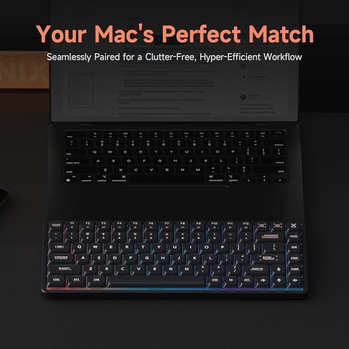 Image of IQUNIX Magi75 Low Profile Wireless Mechanical Keyboard | 75% Layout, Hot-Swappable, RGB Backlit, Full Aluminum Case, VIA Customizable, Mac /Windows /Linux, Tri-Mode